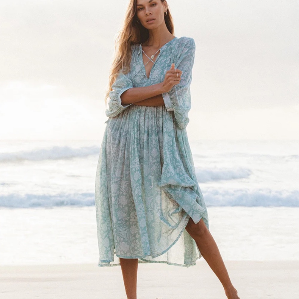 Daughters of India Kyra Midi dress in Jade